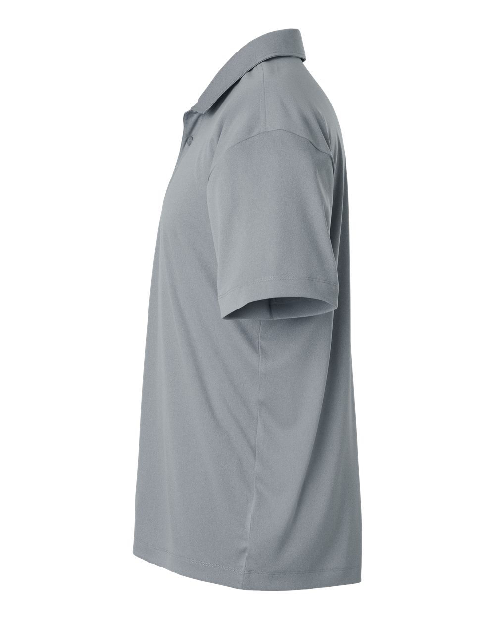 Left View of Heather Steel Pro-Lock Performance Polo - 41800