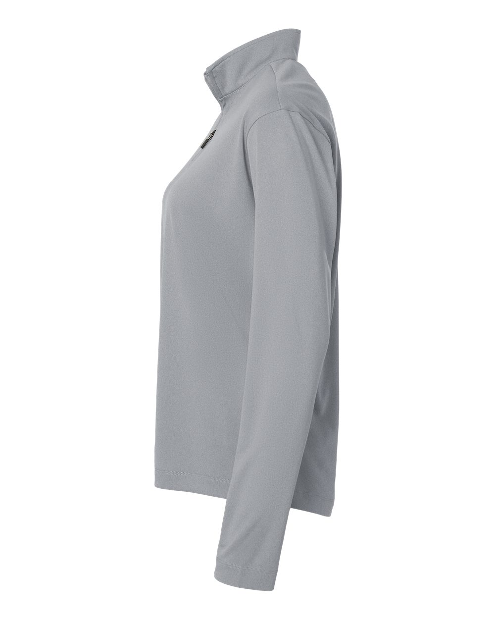 Left View of Heather Steel Pro-Lock Women&#39;s Performance Quarter-Zip Pullover - 41870L