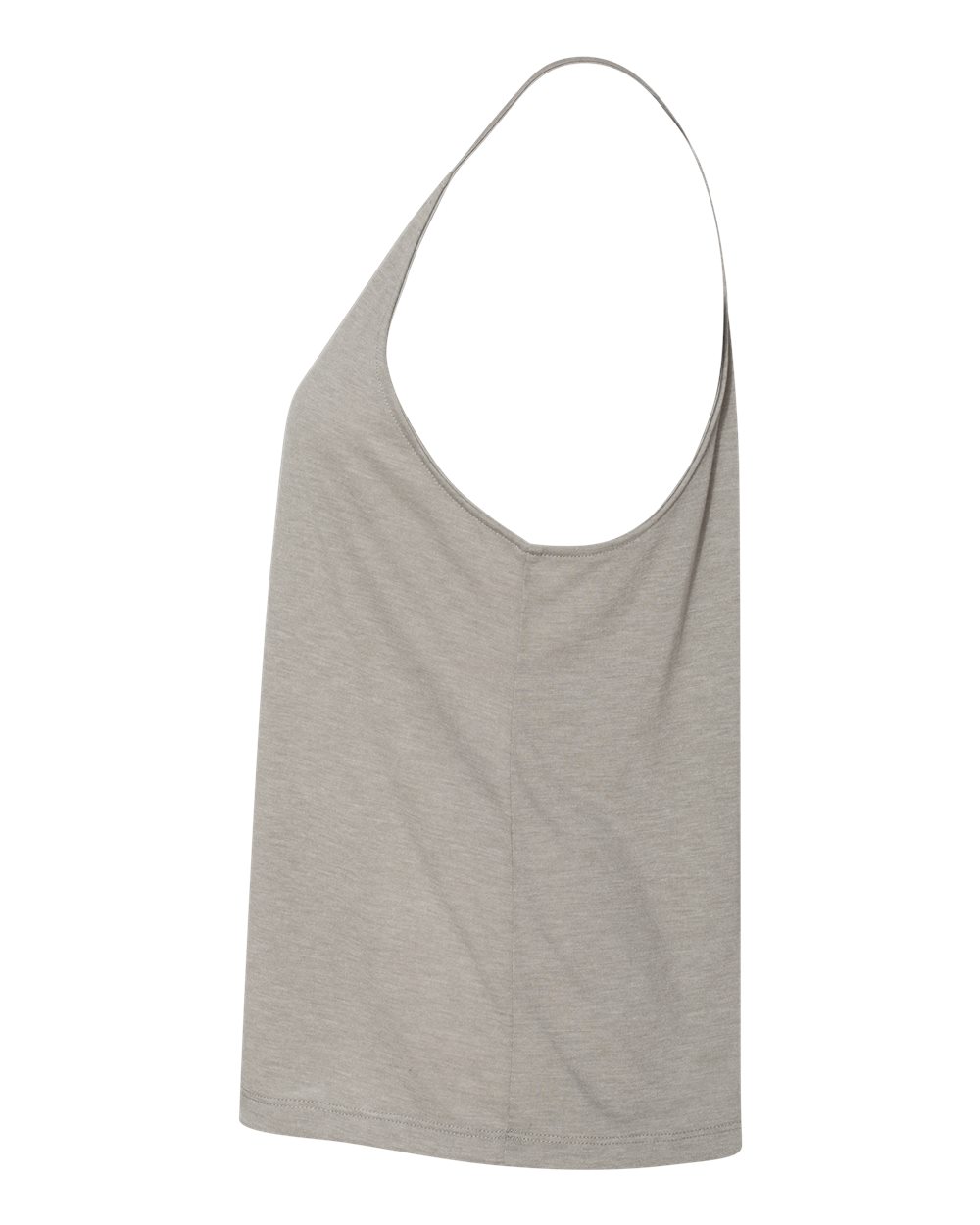 Left View of Heather Stone Women&#39;s Flowy High-Neck Tank - 8809
