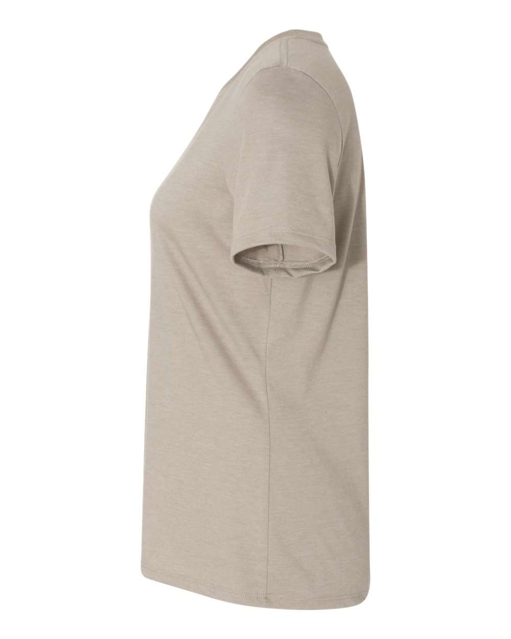 Left View of Heather Stone Women’s Relaxed Fit Heather CVC Tee - 6400CVC