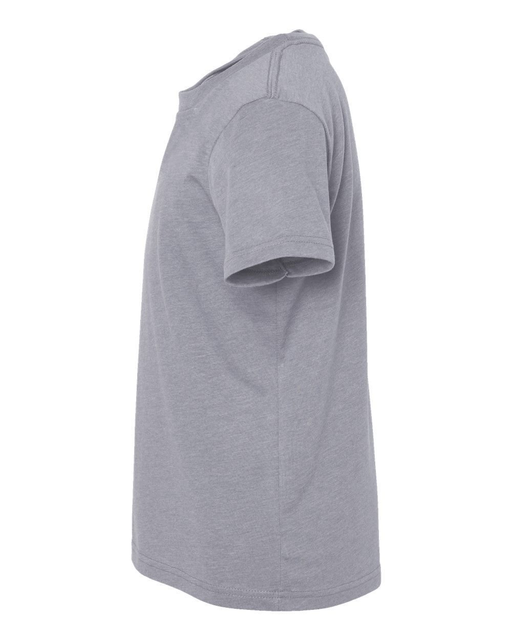 Left View of Heather Storm Youth CVC Jersey Tee - 3001YCVC