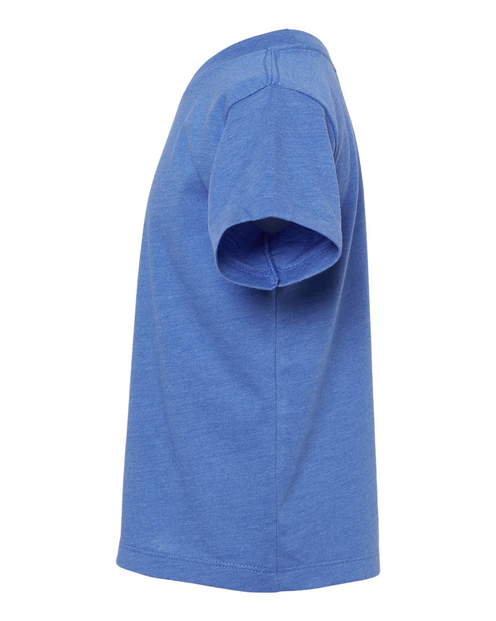 Left View of Heather True Royal Toddler Jersey Tee - 3001T