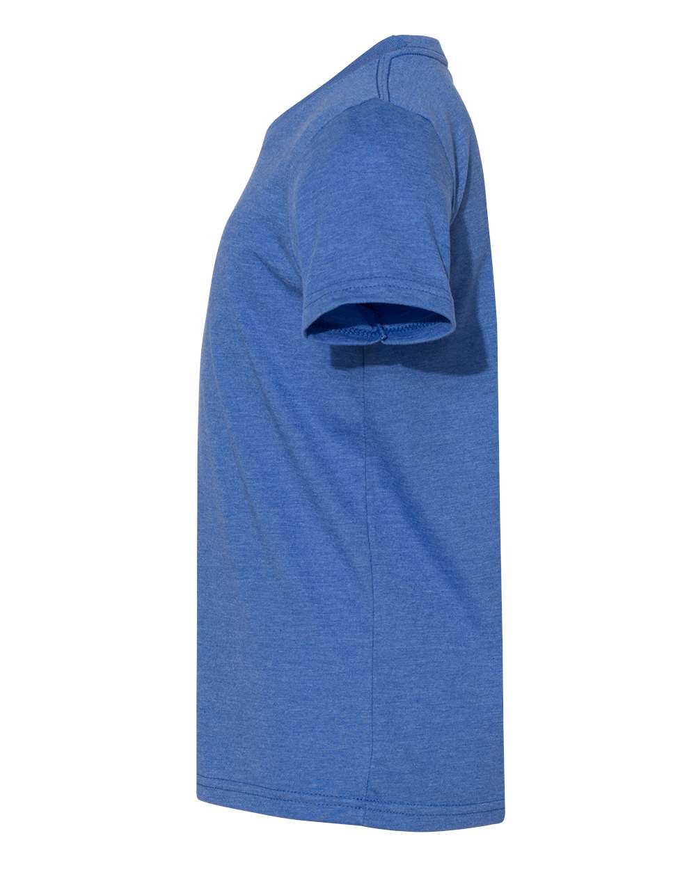 Left View of Heather True Royal Youth CVC Jersey Tee - 3001YCVC