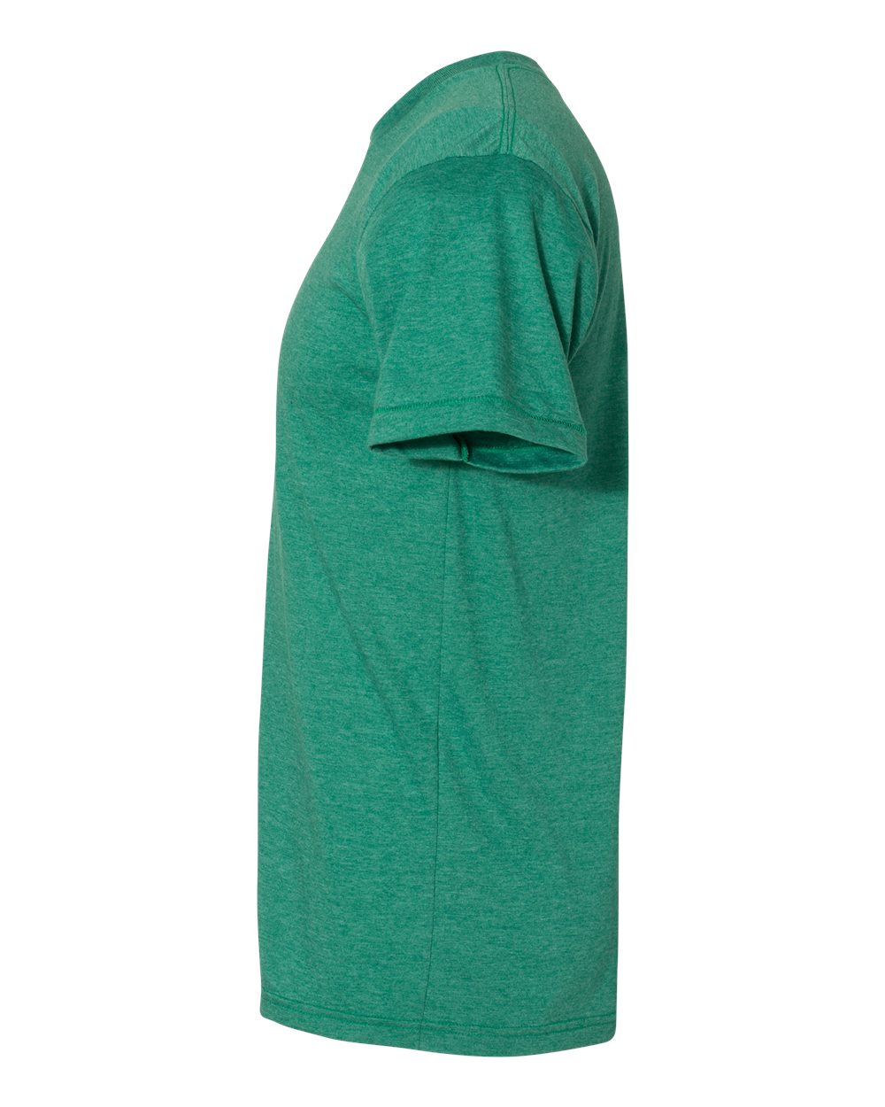 Left View of Heather Vintage Green 50/50 Tee - BB401