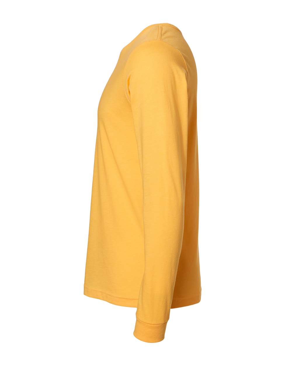 Left View of Heather Yellow Gold Heather CVC Long Sleeve Tee - 3501CVC