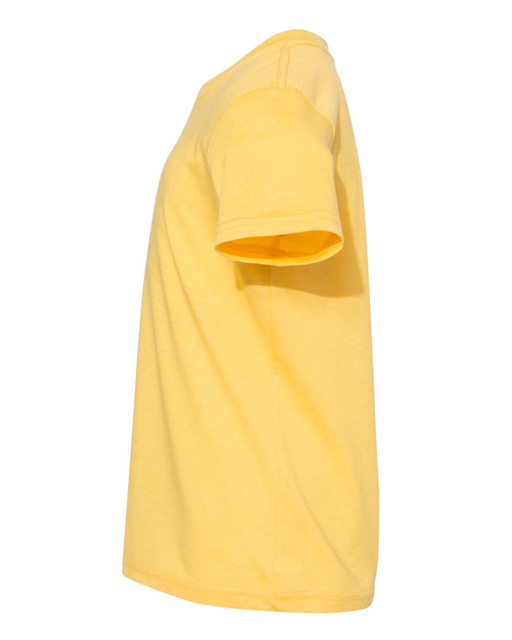 Left View of Heather Yellow Gold Youth CVC Jersey Tee - 3001YCVC
