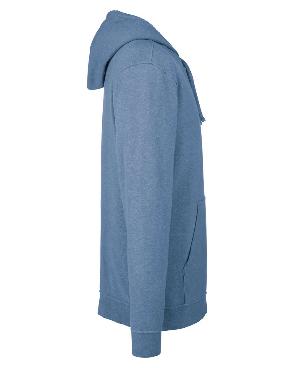Left View of Horizon Blue Unisex Hemp Hero Hooded Sweatshirt - EC950 plain