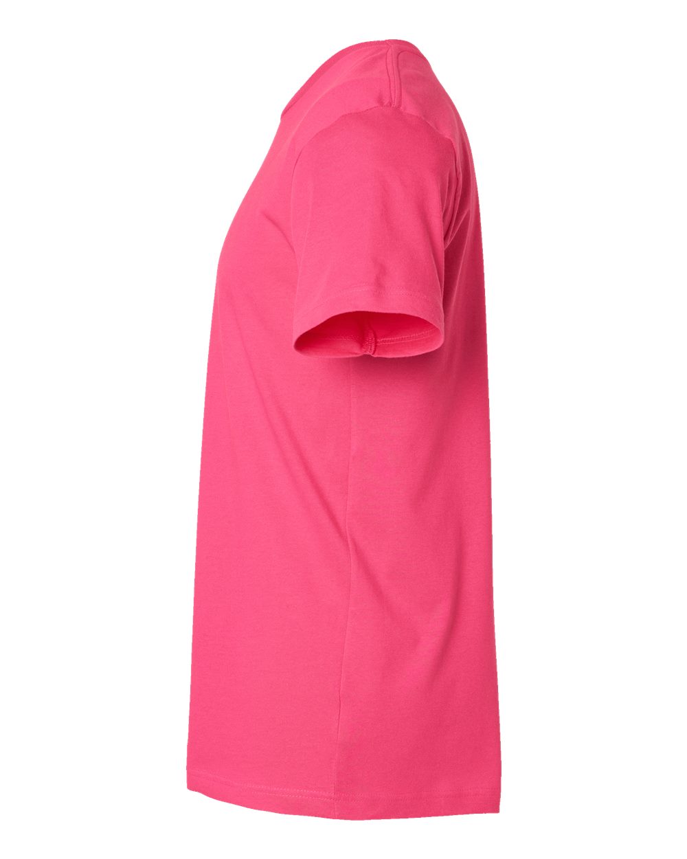 Left View of Hot Pink Fine Jersey Tee - 6901