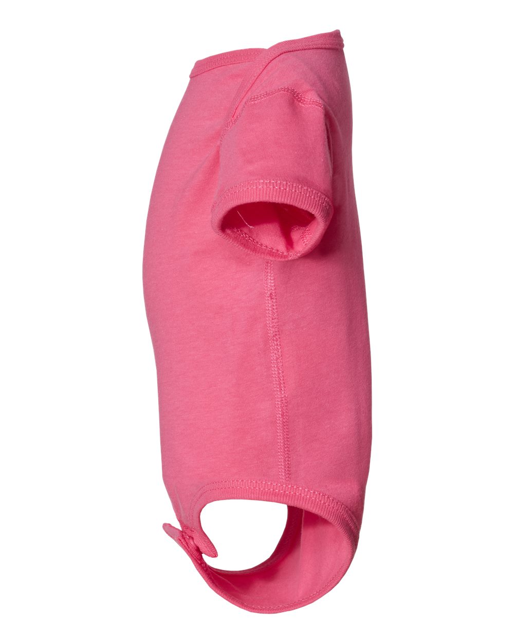 Left View of Hot Pink Infant Fine Jersey Bodysuit - 4424