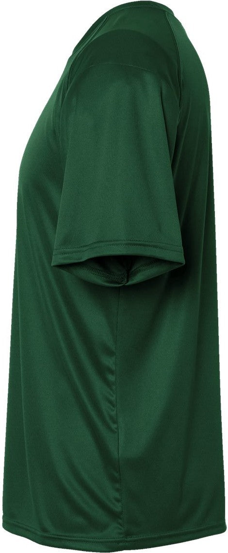 Left View of Hunter Green Islander Performance T-Shirt - 200