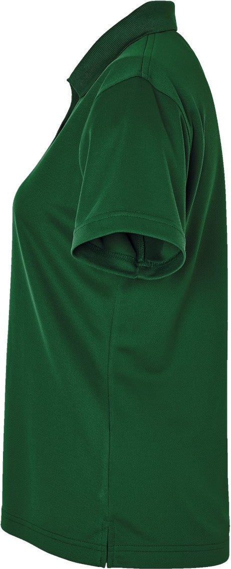 Left View of Hunter Green Women's Saratoga Performance Mini Mesh Polo - 104