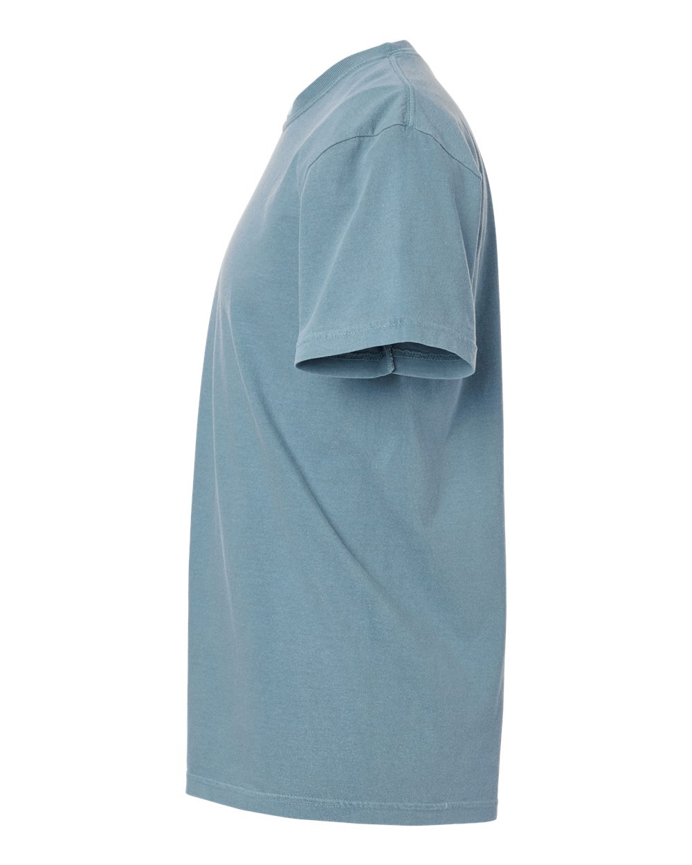 Left View of Ice Blue Garment-Dyed Heavyweight T-Shirt - 1717