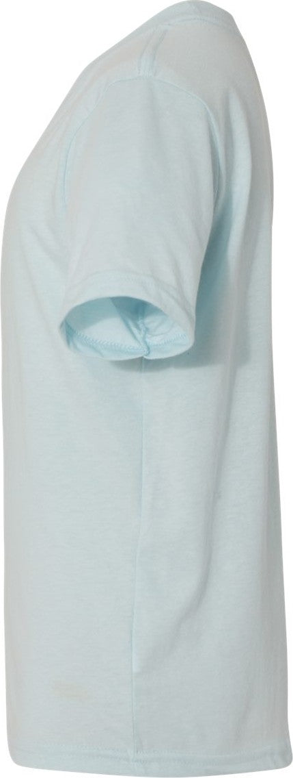 Front View of Ice Blue Youth CVC T-Shirt - 3312