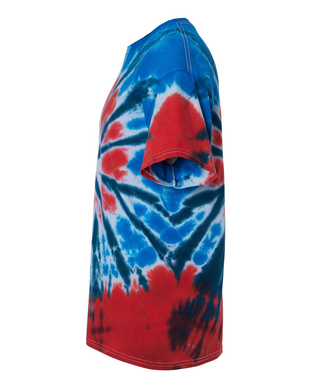 Left View of Independence Multi-Color Tie-Dyed T-Shirt - 1000