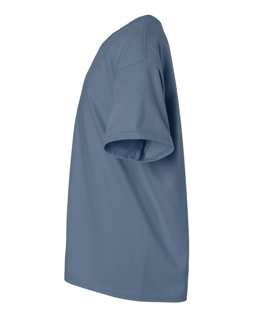 Left View of Indigo Blue Ultra Cotton® Youth T-Shirt - 2000B