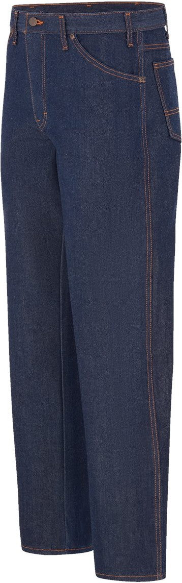 Left View of Indigo Rigid - 30I Straight 5-Pocket Jeans - Odd Sizes - 9333ODD