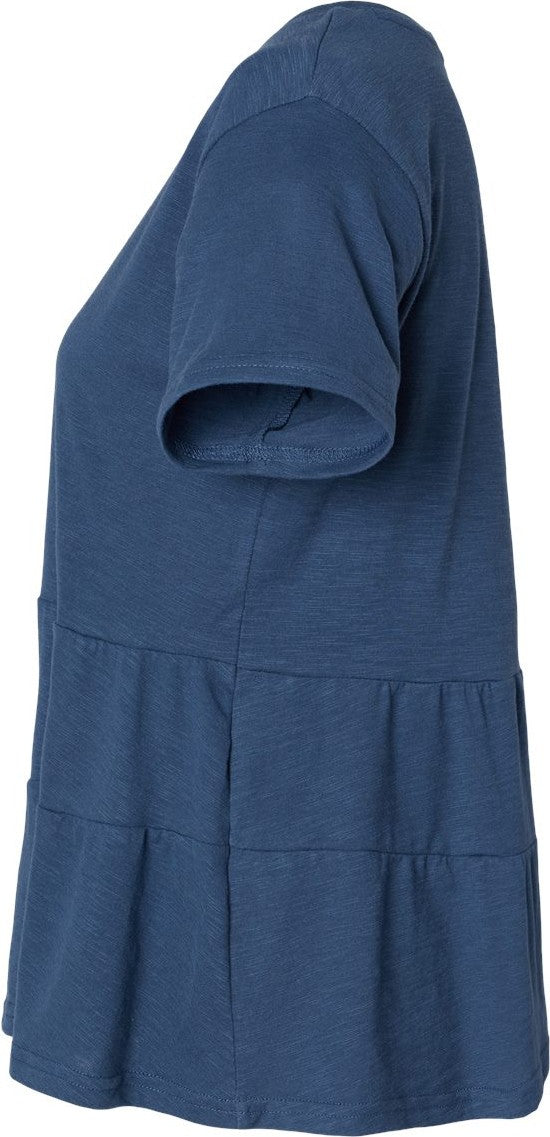 Left View of Indigo Women&#39;s Willow T-Shirt - BW2401