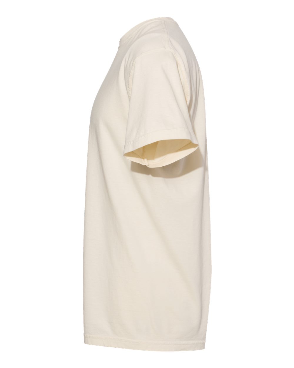 Left View of Ivory Garment-Dyed Heavyweight T-Shirt - 1717