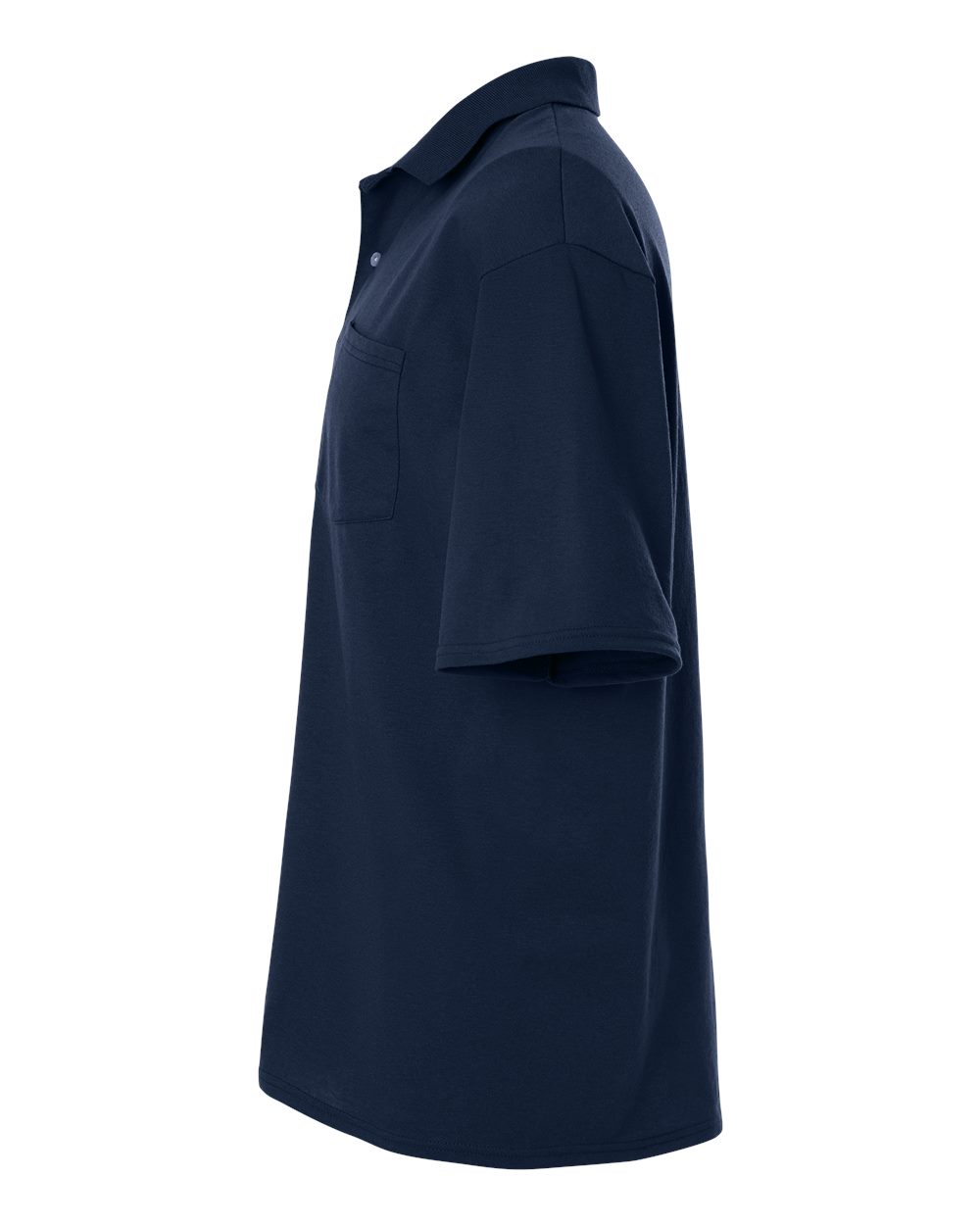 Left View of J. Navy Dri-Power® Polo with Pocket - 436MP