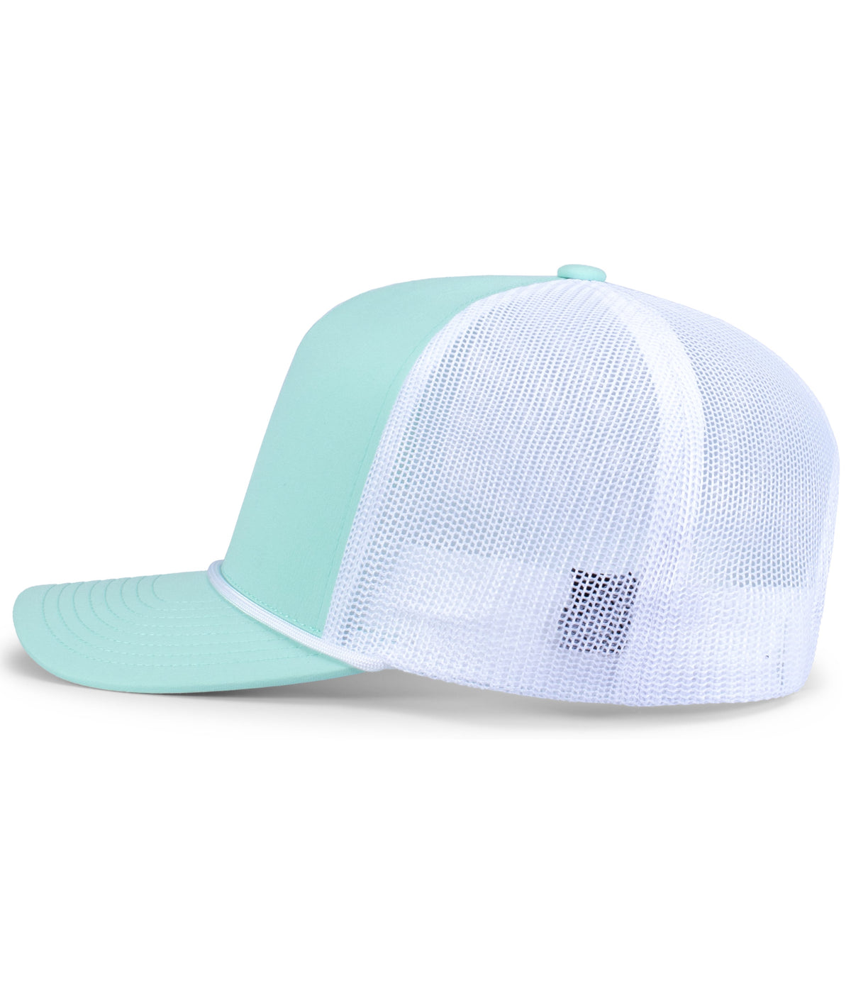 Left View of JELLY MINT/WHITE WEEKENDER TRUCKER