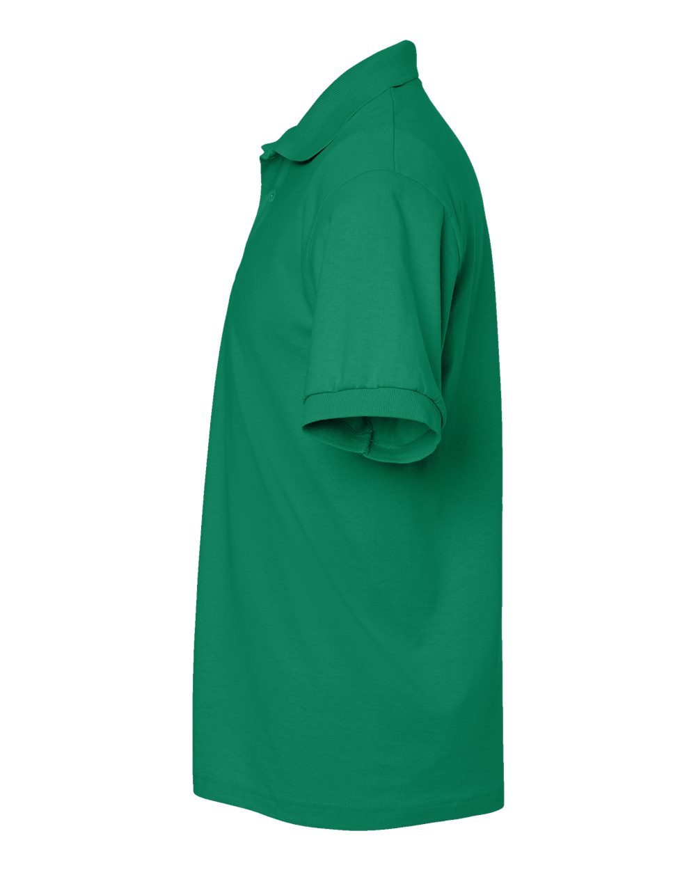 Left View of Kelly Green DryBlend® Jersey Polo - 8800
