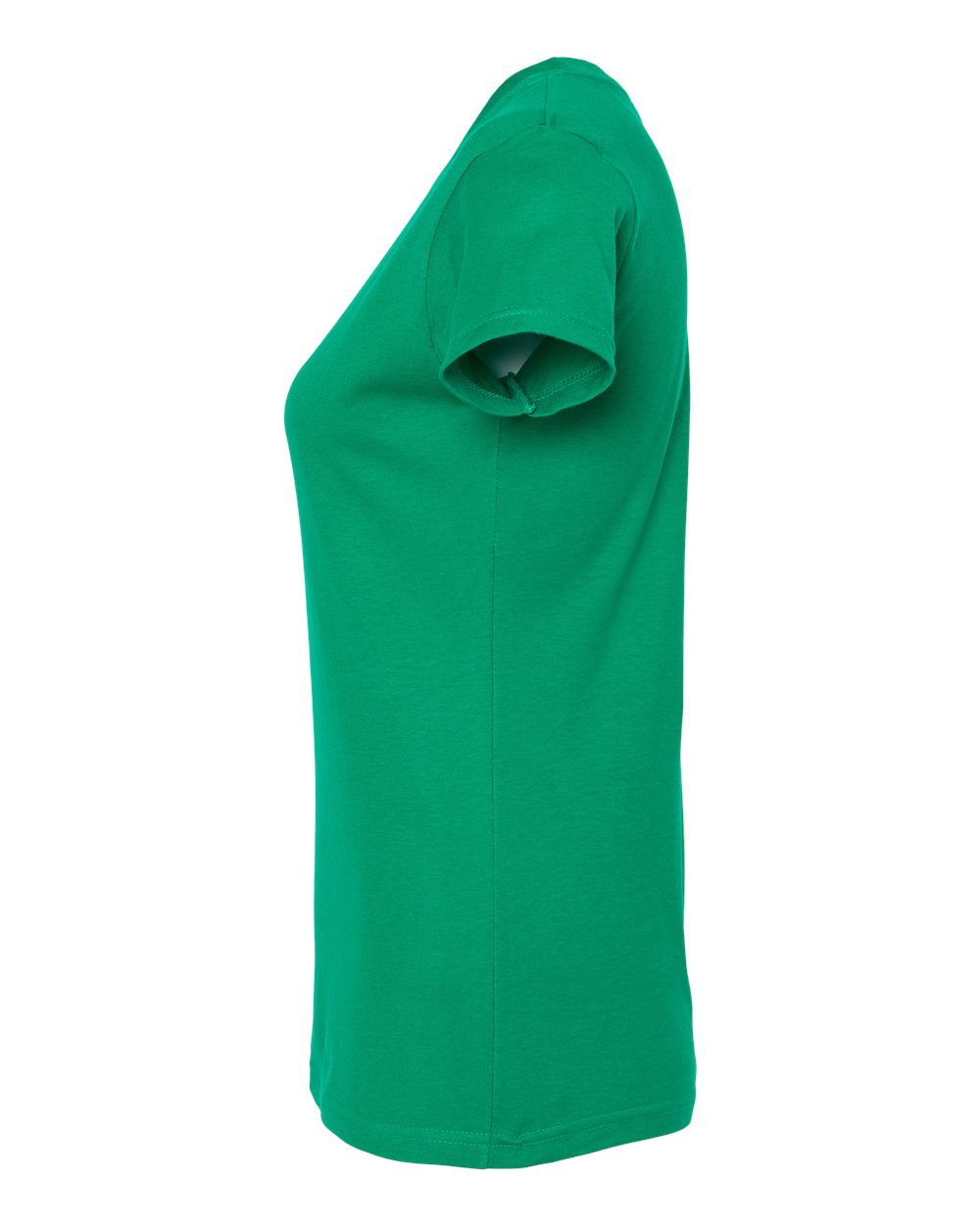Left View of Kelly Green Women&#39;s Fine Jersey Slim Fit T-Shirt - 213