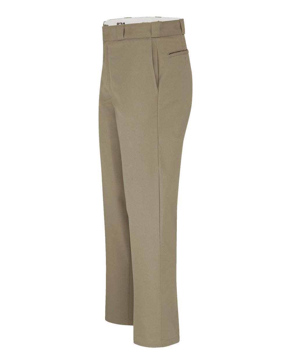 Left View of Khaki - 30I Industrial 874® Work Pants - Extended Sizes - P874EXT
