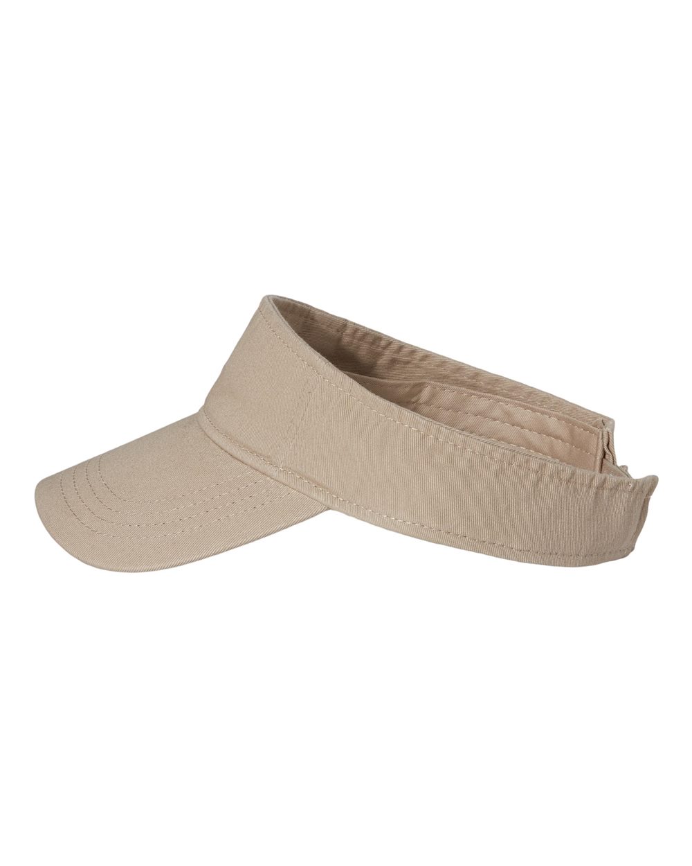Left View of Khaki Bio-Washed Visor - VC500