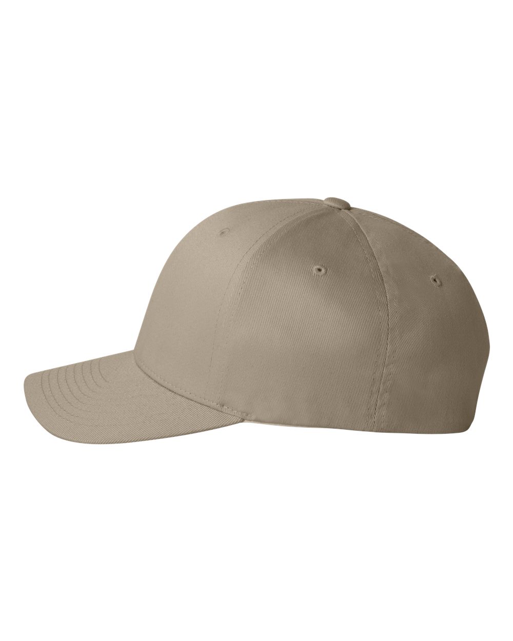 Left View of Khaki Cotton Blend Cap - 6277