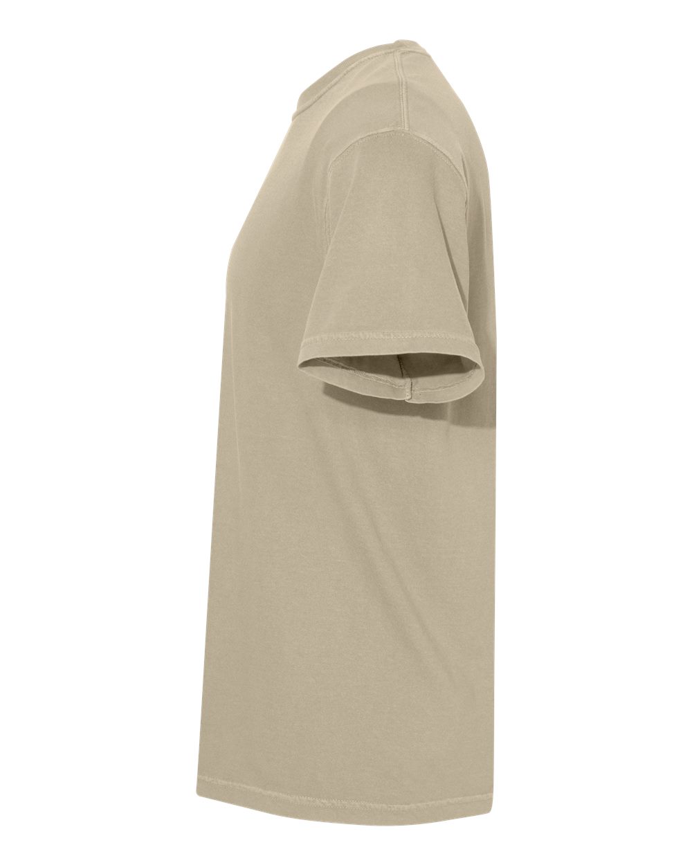 Left View of Khaki Garment-Dyed Heavyweight T-Shirt - 1717