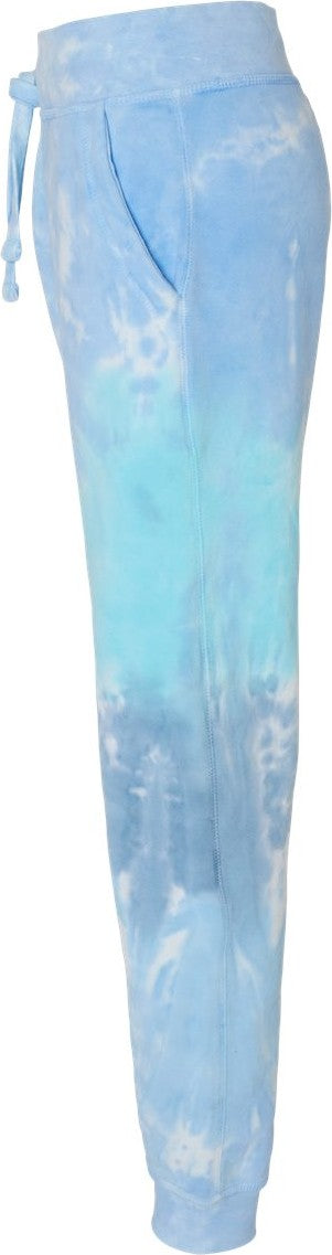 Left View of Lagoon Tie-Dyed Joggers - 8999