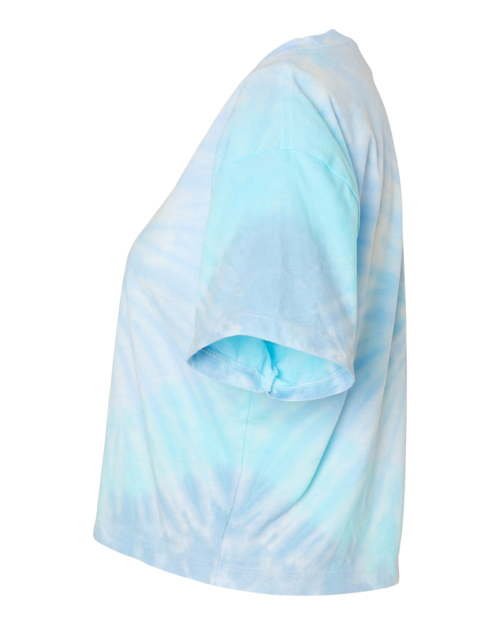 Left View of Lagoon Women&#39;s Tie-Dyed Crop T-Shirt - 1050
