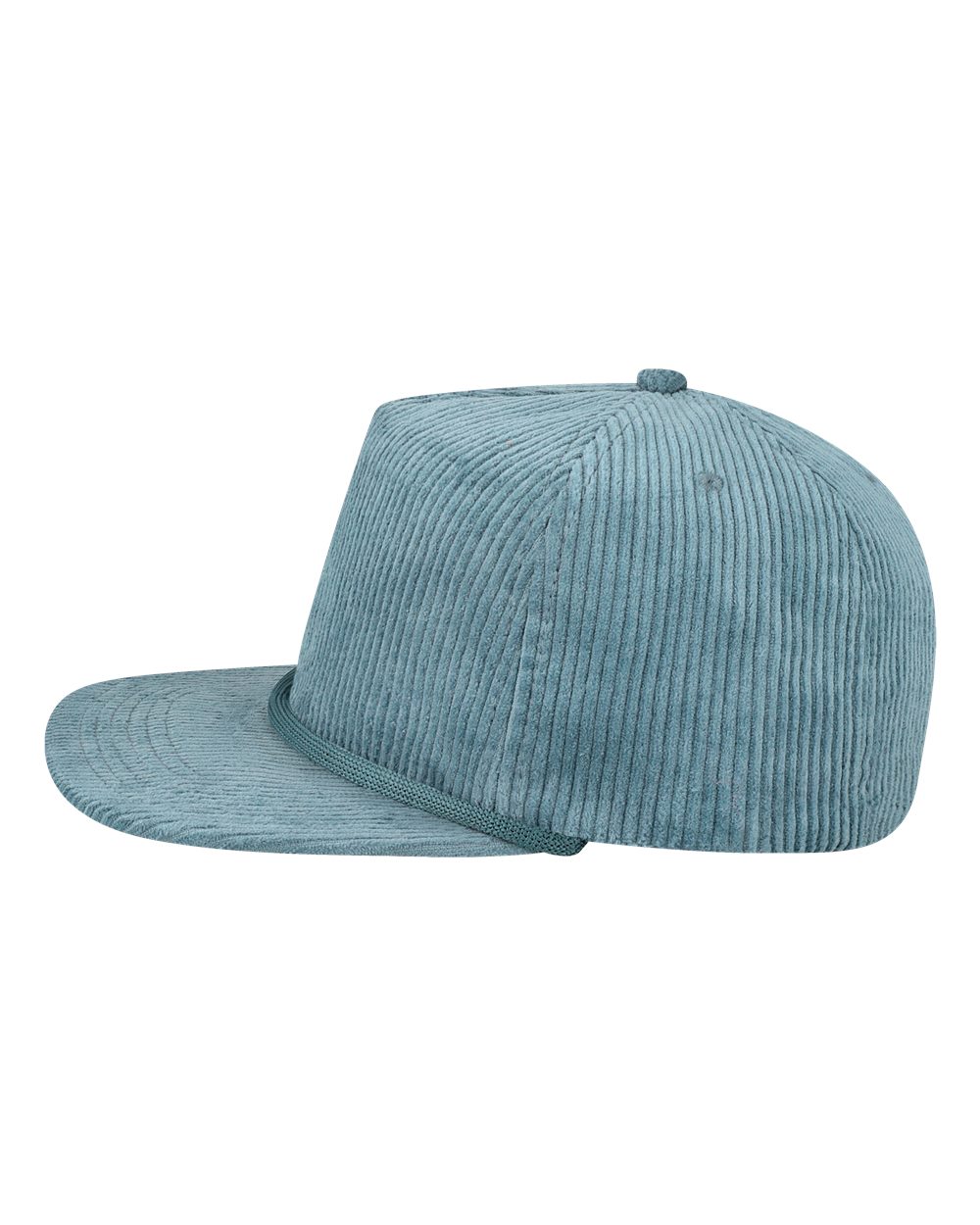Left View of Lake Blue Corduroy Unstructured with Rope Cap - WILSON