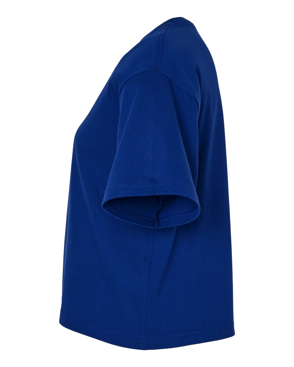 Left View of Lapis Women&#39;s Fine Jersey Boxy Tee - 102