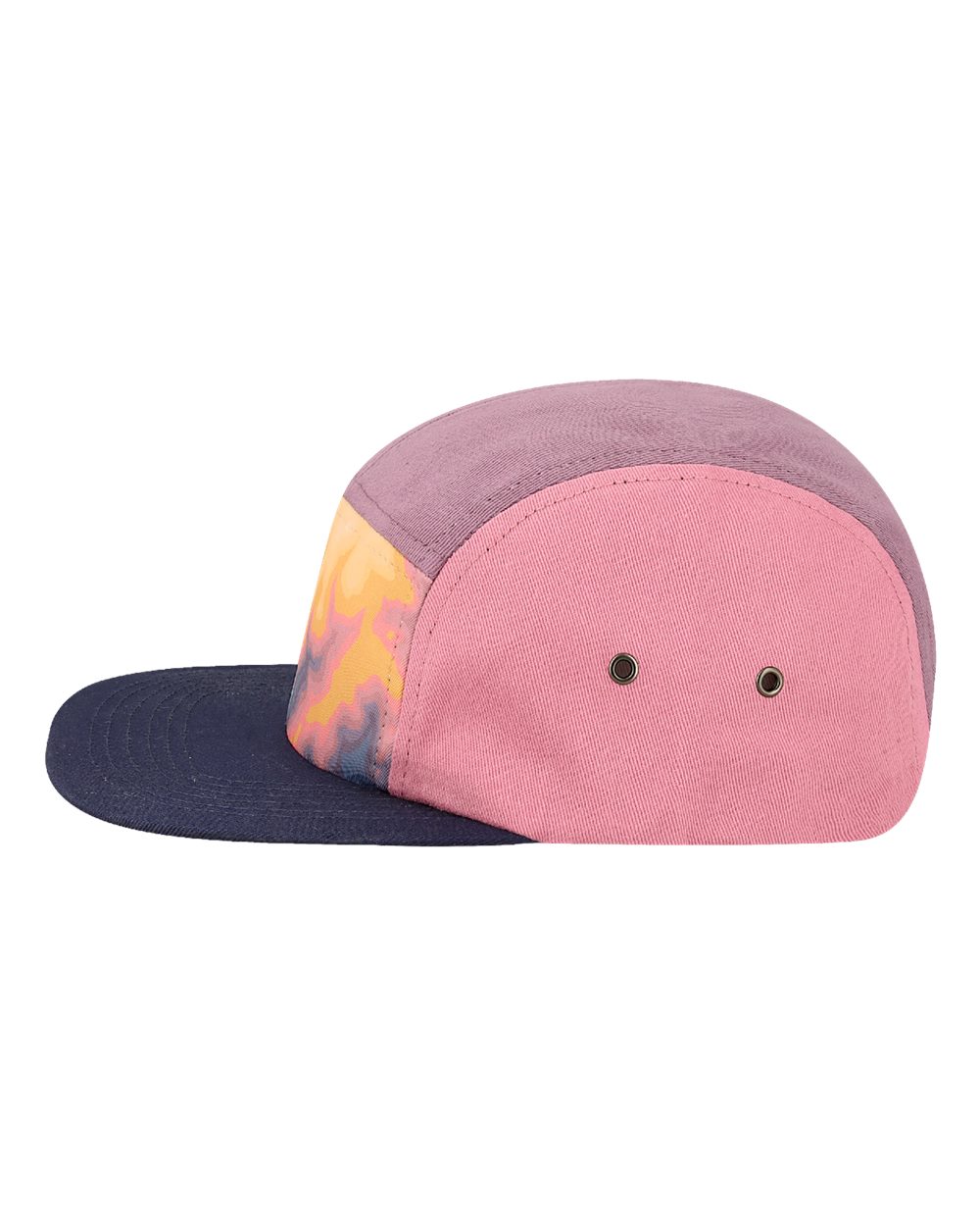 Left View of Lava Topo Five-Panel Camper Hat - CAMPER
