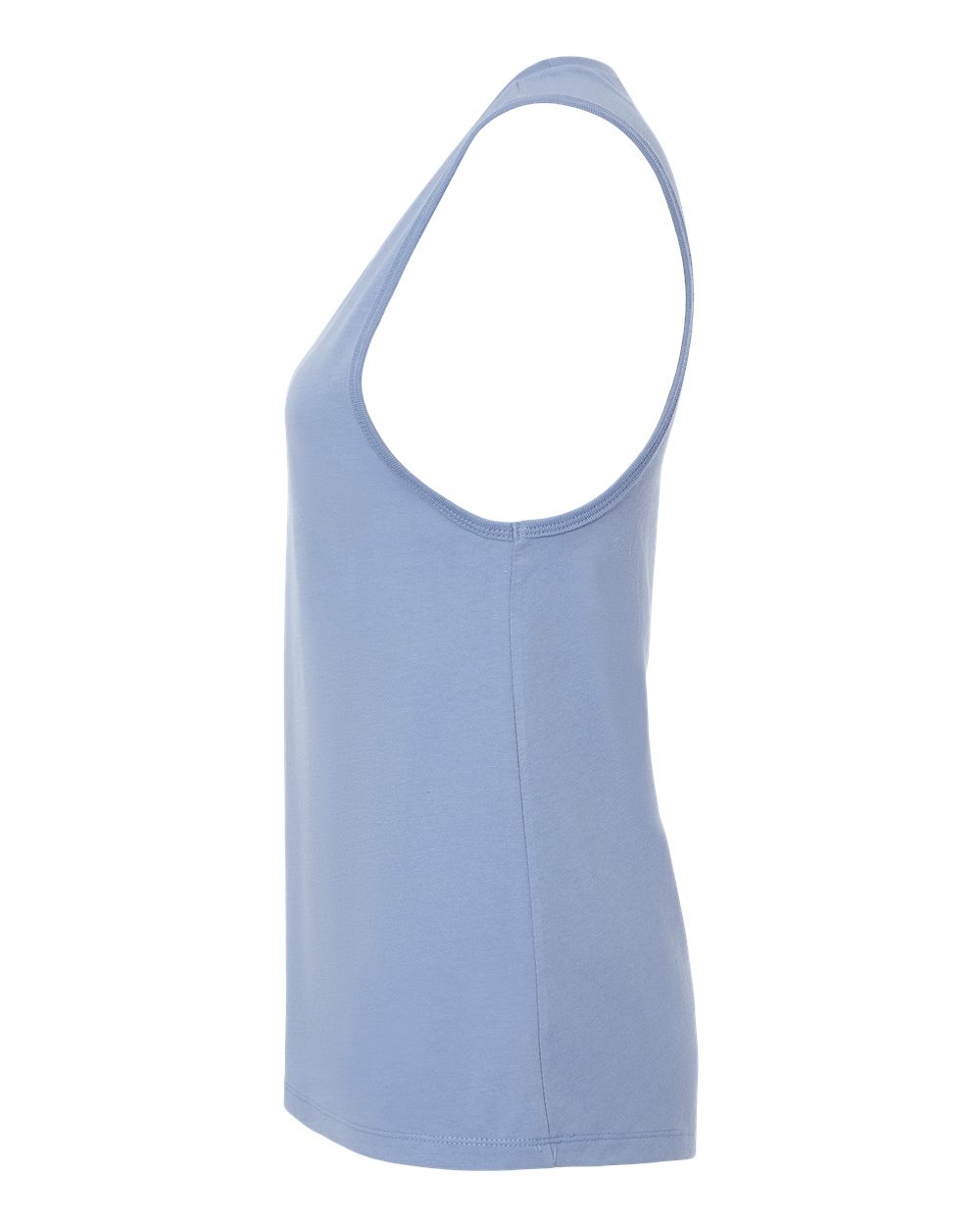 Left View of Lavender Blue Women&#39;s Jersey Muscle Tank - 6003