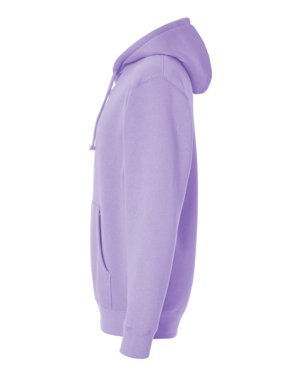 Left View of Lavender Heavyweight Hooded Sweatshirt - IND4000