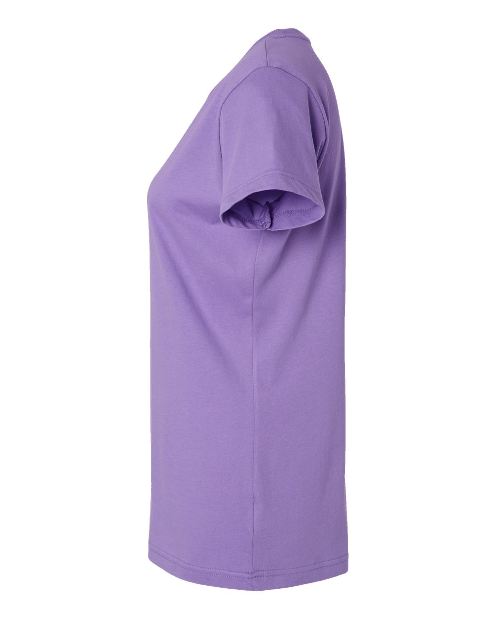 Left View of Lavender Women's Fine Jersey Tee - 3516