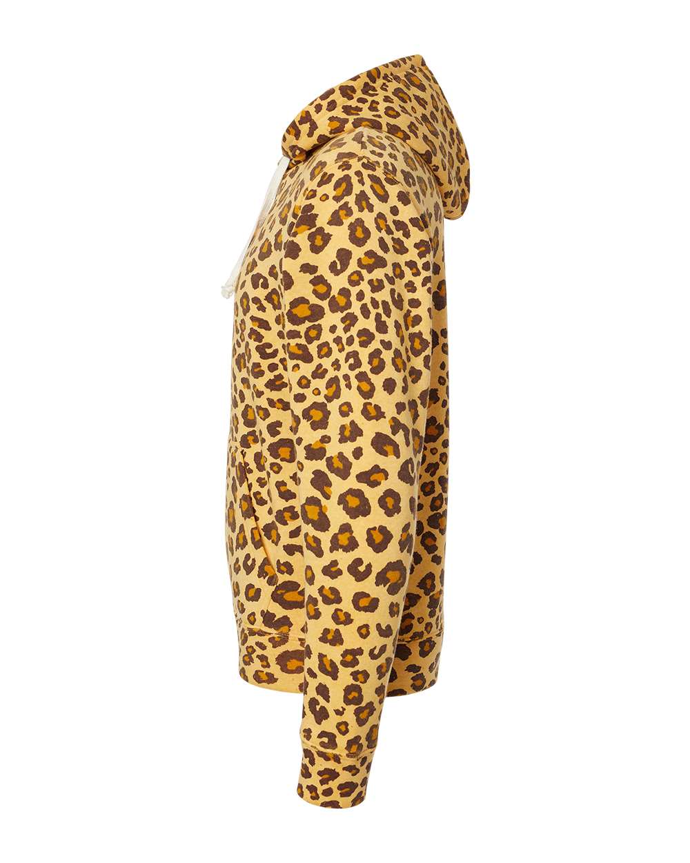 Left View of Leopard Triblend Triblend Fleece Hooded Sweatshirt - 8871