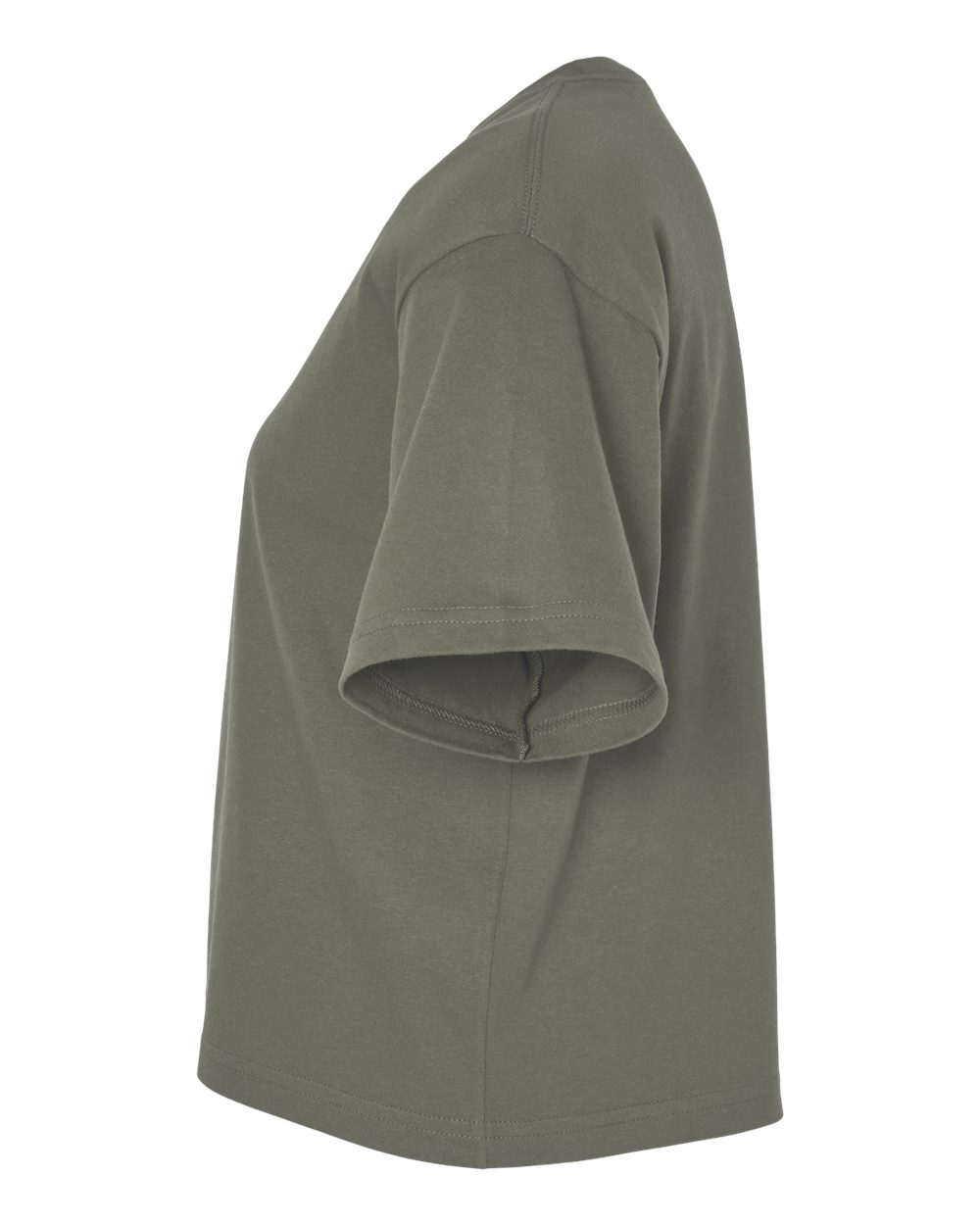 Left View of Lieutenant Women&#39;s Fine Jersey Boxy Tee - 102