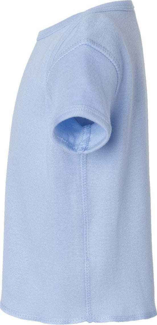 Left View of Light Blue Infant Baby Rib Tee - 3400