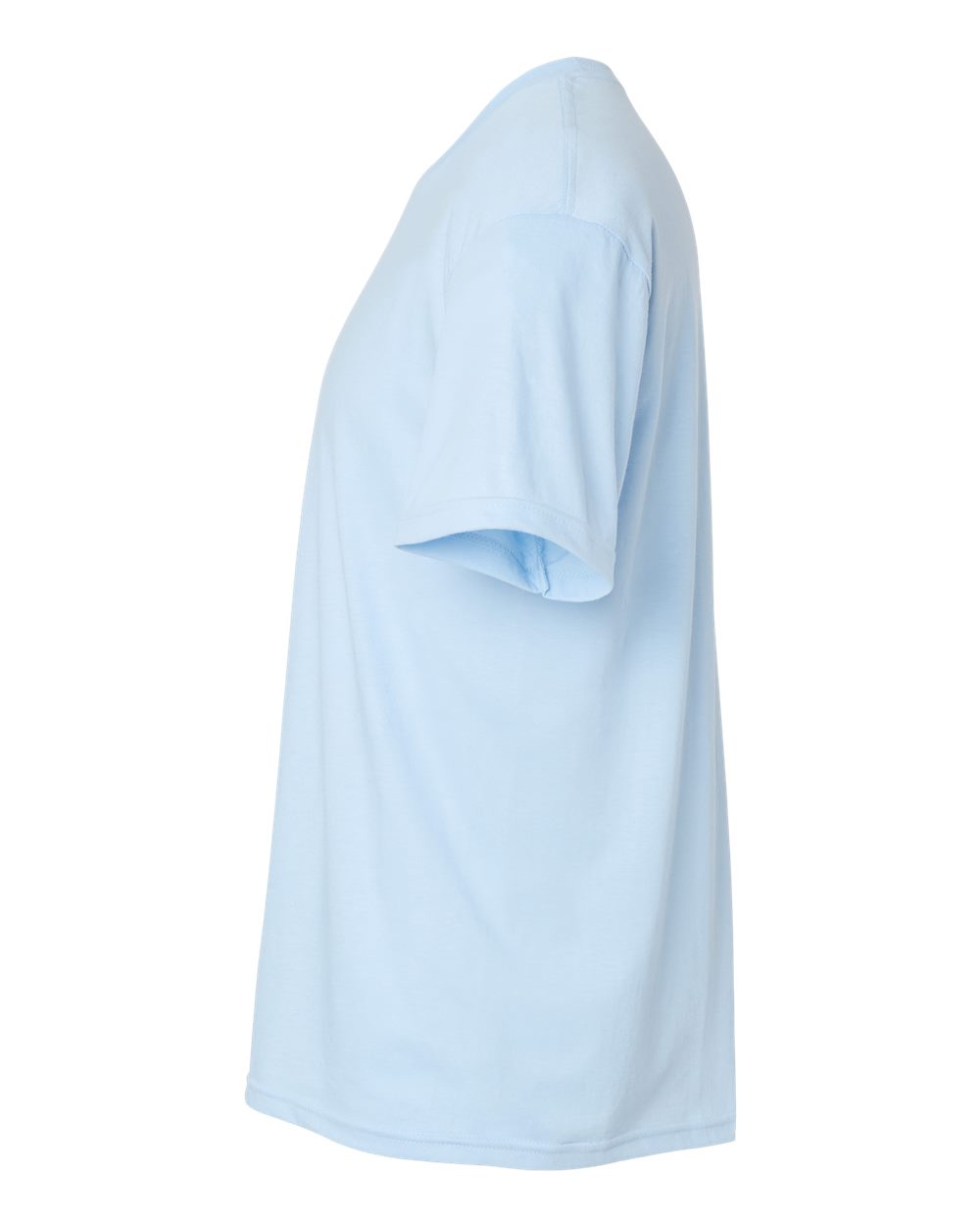 Left View of Light Blue Mist Softstyle® CVC T-Shirt - 64000CVC