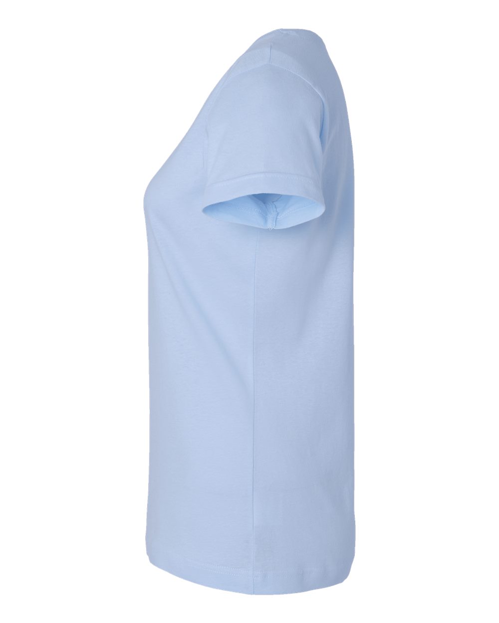 Left View of Light Blue Women&#39;s Fine Jersey Tee - 3516