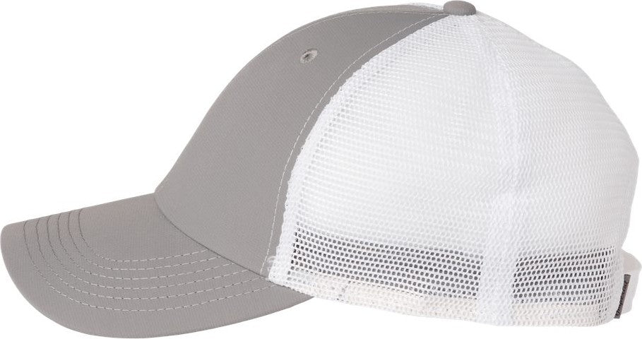 Left View of Light Grey/ White The Original Sport Mesh Cap - X210SM
