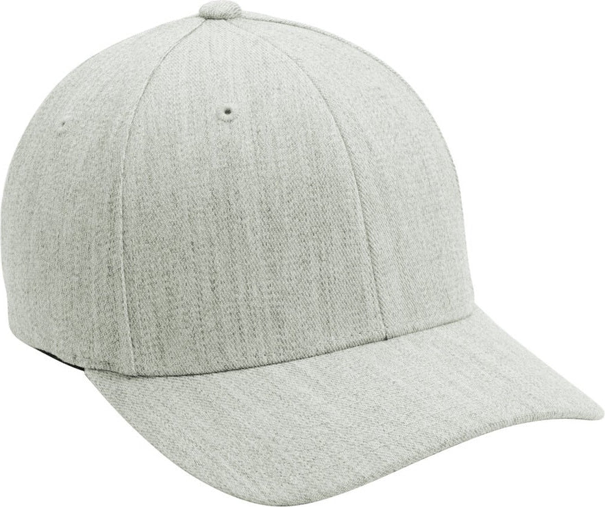 Left View of Light Hthr Gry Port Authority Flexfit Wool Blend Cap. C928