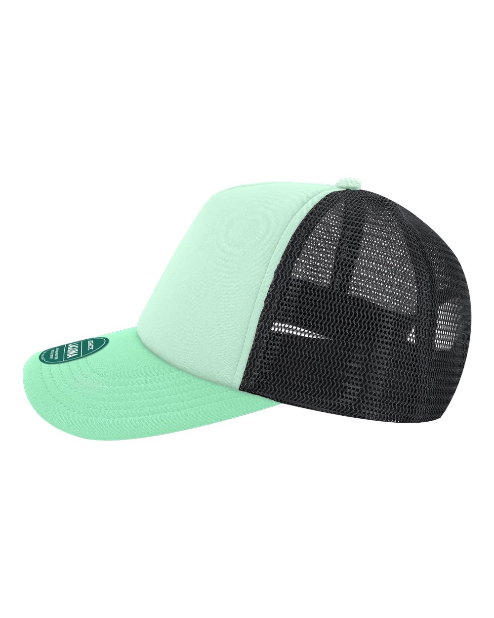 Left View of Light Mint/ Dark Mint/ Black Laguna Cap - LTA