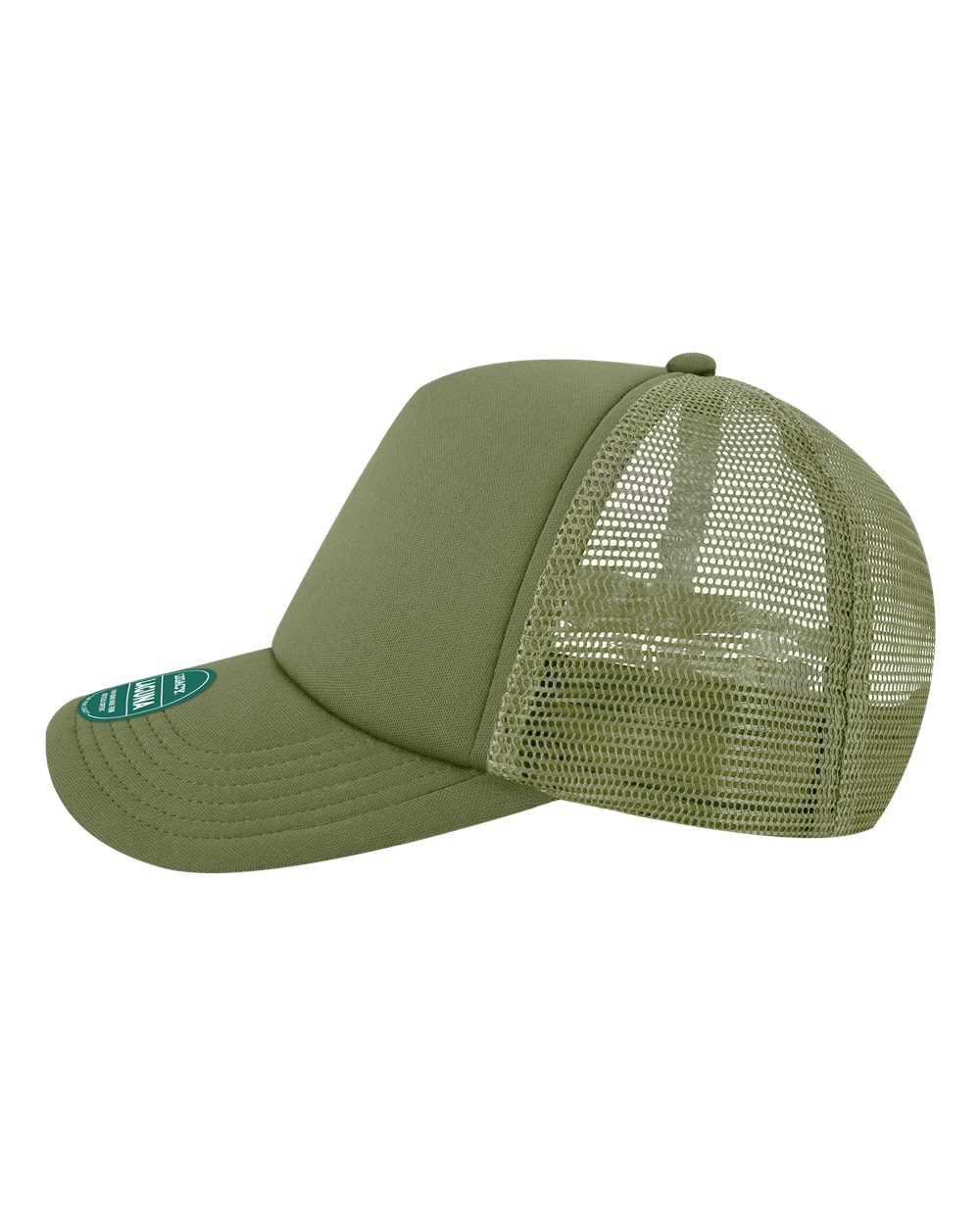 Left View of Light Olive Green Laguna Cap - LTA