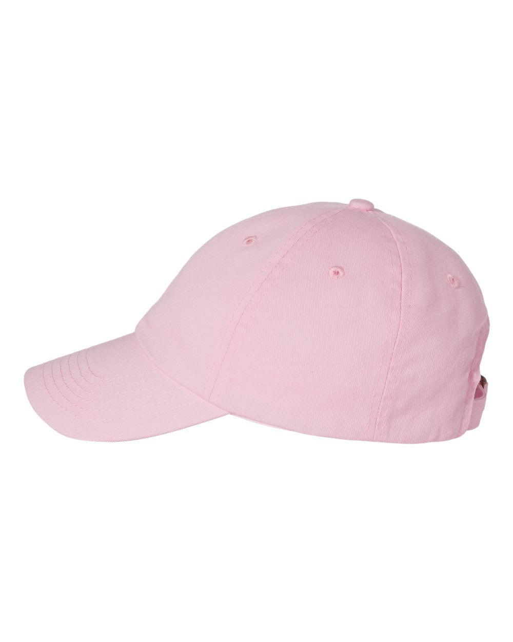 Left View of Light Pink Bio-Washed Classic Dad Hat - VC300A