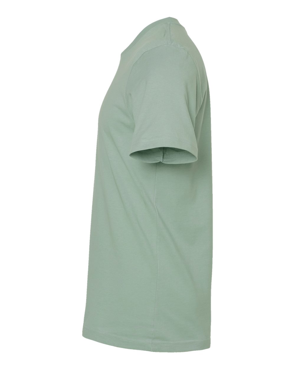 Left View of Light Sage Combed Cotton T-Shirt - 602