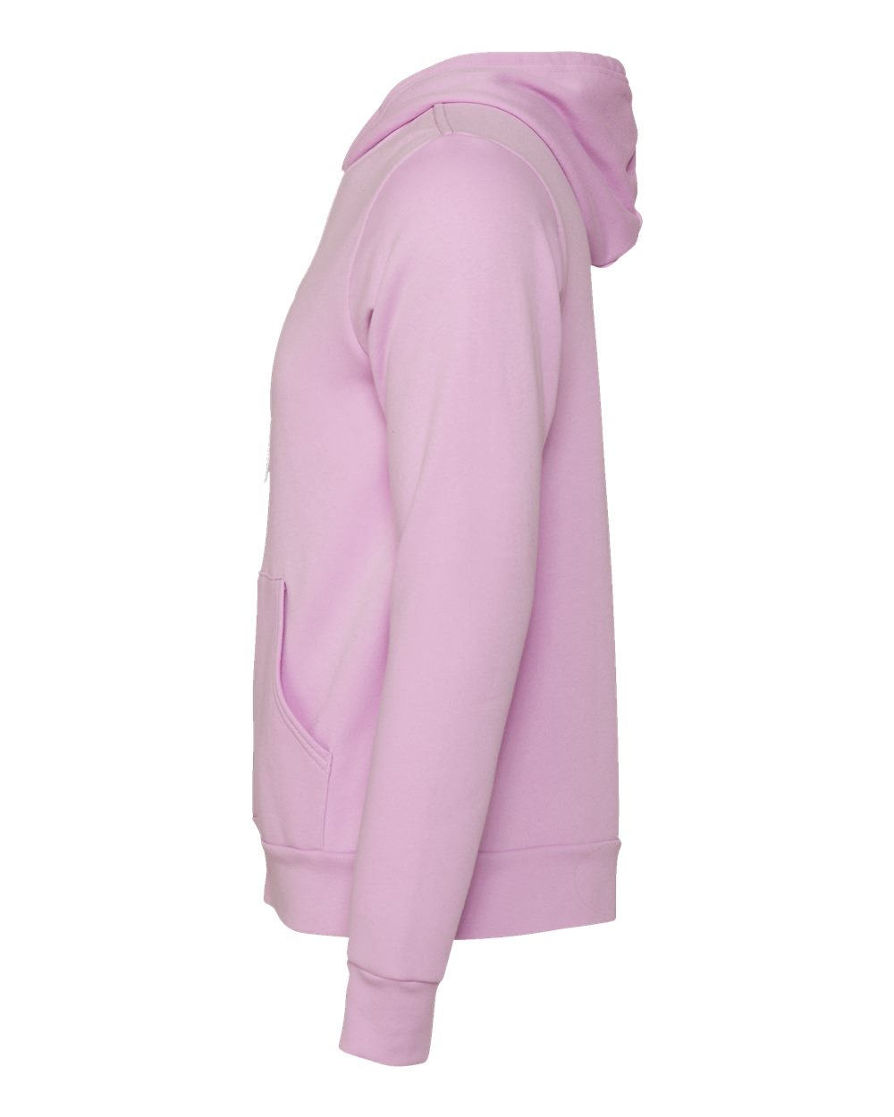 Left View of Lilac Sponge Fleece Full-Zip Hoodie - 3739